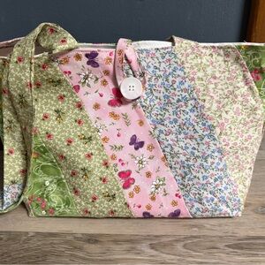 Handmade Patchwork Lined Tote Handbag